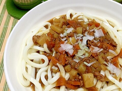 ありがちカレーリメイク　麺つゆ無いよどうしようどん